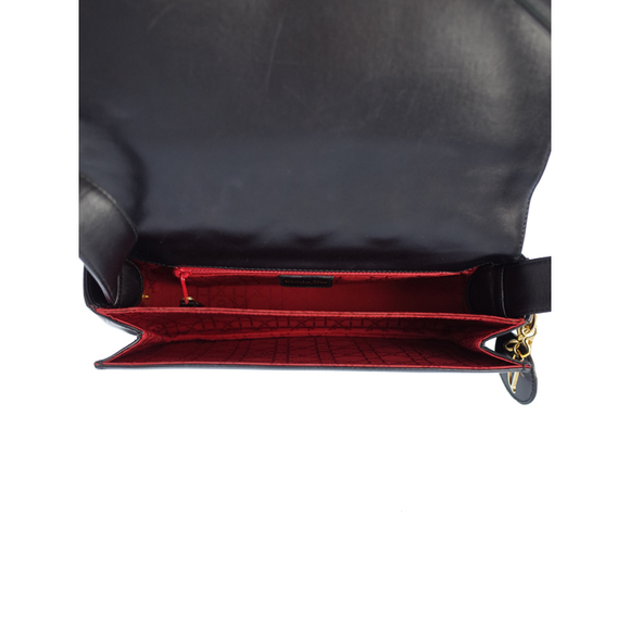 Christian Dior Cannage Shoulder Bag Leather Black - Picture 3 of 8